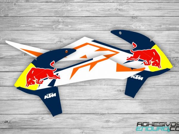 Tapas Radiador KTM Red Bull Blanco