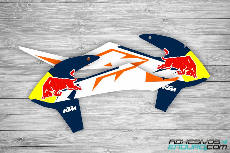 Tapas Radiador KTM Red Bull Blanco